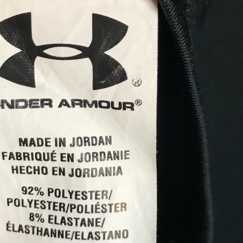 Under armour black and neon yellow short sleeve active top